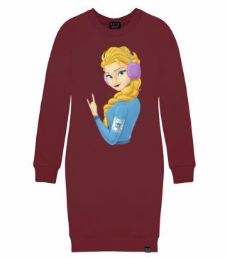 Платье-толстовка с принтом Эльза в свитере