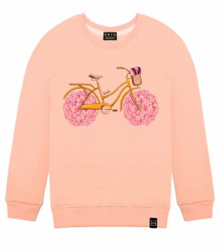 Толстовка с принтом Цветочный велосипед