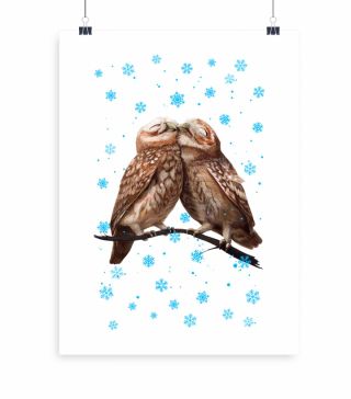 Постеры Совушки зимние