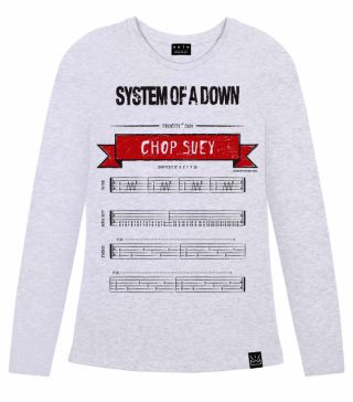 Лонгслив с принтом System of a down - Chop suey