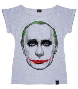 Футболка «лодочка» Путин - Джокер