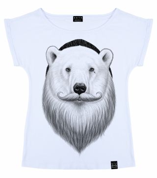Футболка «лодочка» Белый медведь