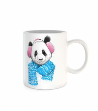Панда в шарфе