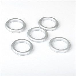 Кольца ШтораНаДом Комплект колец из металлизированной пластмассы для металлического карниза, серебро матовое, диаметр 28 мм