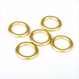Кольца ШтораНаДом Комплект колец из металлизированной пластмассы для металлического карниза, золото матовое, диаметр 28 мм
