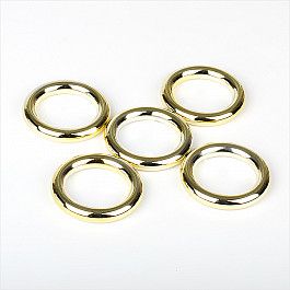 Кольца ШтораНаДом Комплект колец из металлизированной пластмассы для металлического карниза, золото, диаметр 28 мм