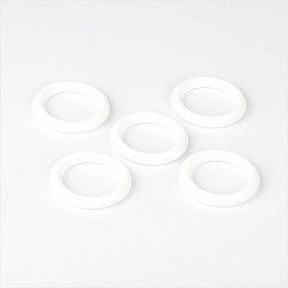 Кольца ШтораНаДом Комплект колец из пластмассы для металлического карниза, белый, диаметр 28 мм