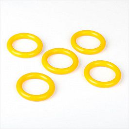 Кольца ШтораНаДом Комплект колец из пластмассы для металлического карниза, желтый, диаметр 28 мм