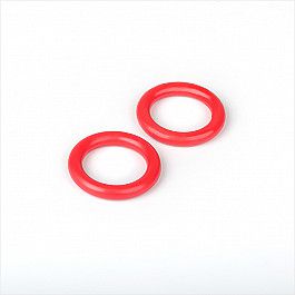 Кольца ШтораНаДом Комплект колец из пластмассы для металлического карниза, красный, диаметр 28 мм