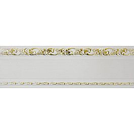 Карнизы Карниз потолочный пластиковый без поворота "Гранд", 2 ряда, белое золото, 200 см