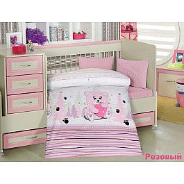 Постельное белье Altinbasak Комплект постельного белья Altinbasak AYICIK (Новорожденный), розовый