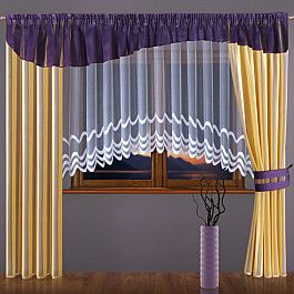 Шторы для комнаты Wisan Комплект штор №093W, фиолетовый, желтый