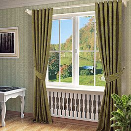 Шторы для комнаты Sanpa Комплект штор "Вэнди", зеленый, 150*260 см