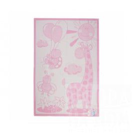Одеяло Vladi Одеяло детское "Жираф", белый, розовый, 100*140 см