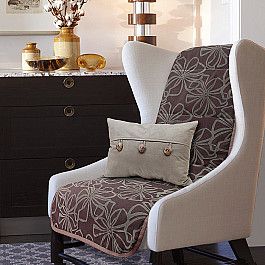 Чехлы для мебели Нивасан Накидка на кресло "Доротея" - 4, темно-коричневый