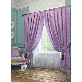 Шторы для комнаты TomDom Комплект штор "Элисс", фиолетовый, 260 см