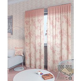 Шторы для комнаты TomDom Комплект штор "Вивида-К", розовый, 260 см
