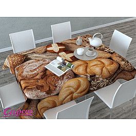 Скатерти Сирень Скатерть 3D "Ароматный хлеб", коричневая