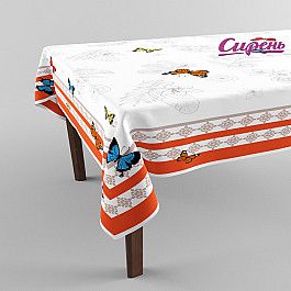 Скатерти Сирень Скатерть 3D "Праздничный стол", оранжевая