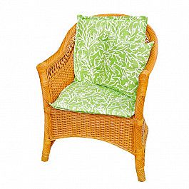 Подушка для сидения Kauffort Подушка на стул со спинкой "Green Corals", дизайн 100