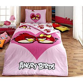 Постельное белье Virginia Secret КПБ Детский Ранфорс VS Angry birds дизайн 04 (1.5 спальный)
