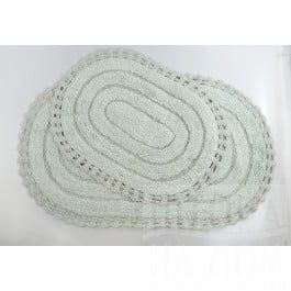 Коврик для ванной Modalin Набор ковриков для ванной кружевной "MODALIN YANA" (60x100; 50x70), ментол