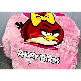 Плед Tango Плед Angry Birds №01, розовый, 160*220 см