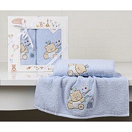 Полотенца Karna Комплект полотенец детский "KARNA BAMBINO-BEAR" (50*70; 70*120), голубой