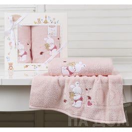 Полотенца Karna Комплект полотенец детский "KARNA BAMBINO-BUNNY" (50*70; 70*120), розовый