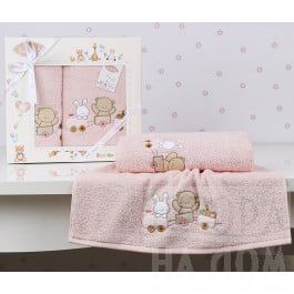 Полотенца Karna Комплект полотенец детский "KARNA BAMBINO-TRAIN" (50*70; 70*120), розовый
