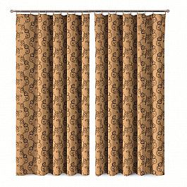 Шторы для комнаты Wisan Комплект штор Primavera №1110080, коричневый