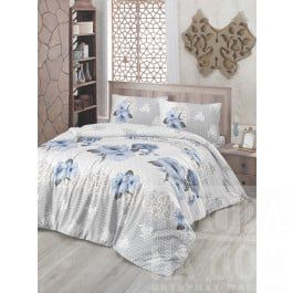 Постельное белье Altinbasak Комплект постельного белья "RANFORCE GULDEM" (2 спальный), голубой