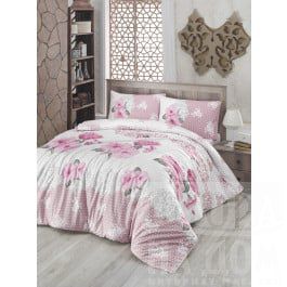 Постельное белье Altinbasak Комплект постельного белья "RANFORCE GULDEM" (2 спальный), розовый
