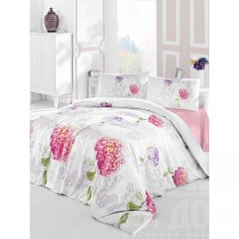 Постельное белье Altinbasak Комплект постельного белья "RANFORCE HIDRA" (2 спальный), розовый