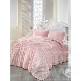 Постельное белье Altinbasak Комплект постельного белья "RANFORCE LAMINA" (2 спальный), розовый