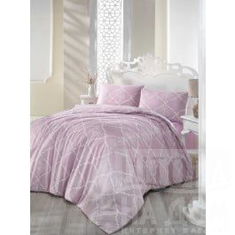 Постельное белье Altinbasak Комплект постельного белья "RANFORCE LAMINA" (2 спальный), грязно-розовый