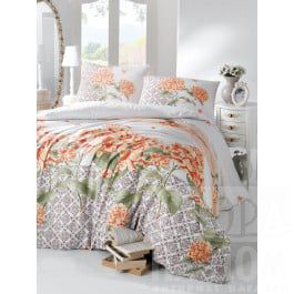 Постельное белье Altinbasak Комплект постельного белья "RANFORCE LARIN" (2 спальный), оранжевый