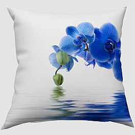 Фотоподушка Сирень Декоративная подушка блэкаут "Синяя орхидея"