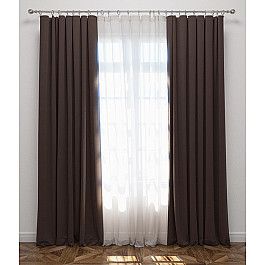 Шторы для комнаты Белошвейка Комплект штор Блэкаут, темно-коричневый, 170*270 см