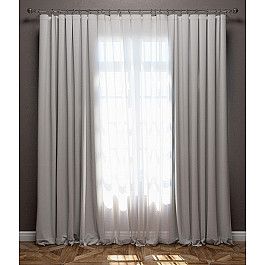 Шторы для комнаты Белошвейка Комплект штор Блэкаут, светло-серый, 240*250 см