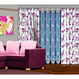Шторы для комнаты Zlata Korunka Комплект штор №202770-270, розовые цветы