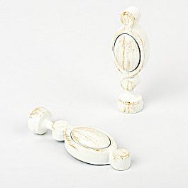 Наконечники Delfa Комплект наконечников для карниза "Дуо", белое золото, ø19 мм