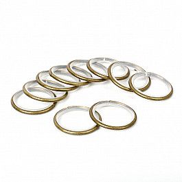 Кольца Delfa Комплект колец для металлического карниза, золото антик, №10, диаметр 16 мм