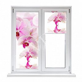 Шторы рулонные Divino DelDecor Рулонная штора лен "Розовая орхидея", 43 см