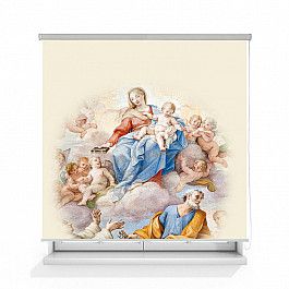 Шторы рулонные ролло Divino DelDecor Рулонная штора ролло лен "Пресвятая Дева Мария фреска", 120 см