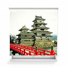 Шторы рулонные ролло Divino DelDecor Рулонная штора ролло термоблэкаут "Замок Мацумото", 160 см