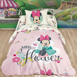 Постельное белье Disney КПБ "Minnie Mouse" с наволочкой 50*70, розовый (1.5 спальный)