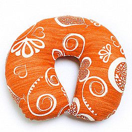 Декоративная подушка Нивасан Подушка под шею "Ассорти-6", темно-оранжевый