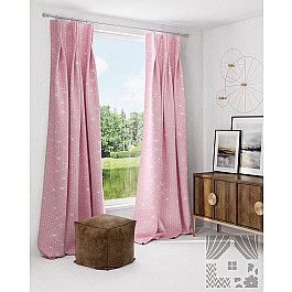 Шторы для комнаты TomDom Комплект штор "Афелис", розовый