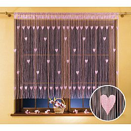 Шторы нити Кисея нитяная штора Walentynka, розовый, 270*150 см